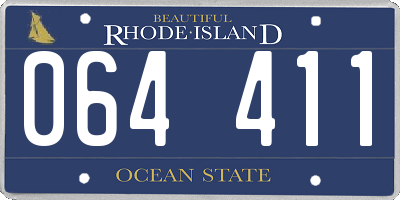 RI license plate 064411