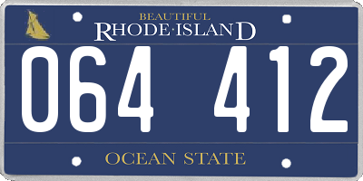 RI license plate 064412