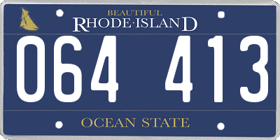 RI license plate 064413