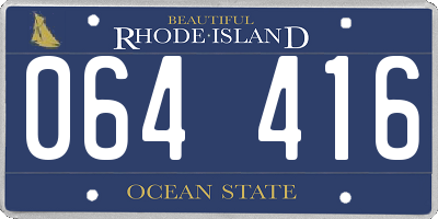 RI license plate 064416