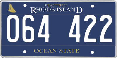 RI license plate 064422