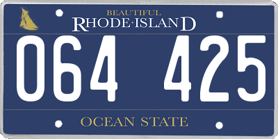 RI license plate 064425