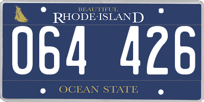 RI license plate 064426