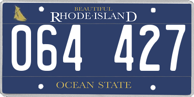 RI license plate 064427