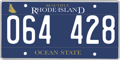 RI license plate 064428