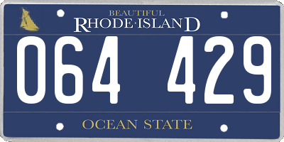RI license plate 064429