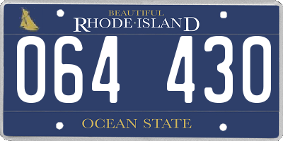 RI license plate 064430