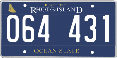 RI license plate 064431