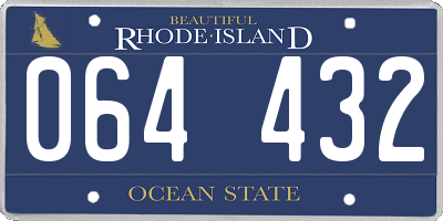 RI license plate 064432