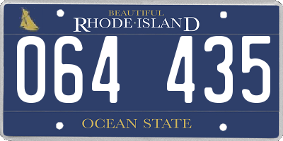RI license plate 064435