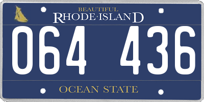 RI license plate 064436