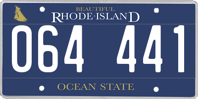 RI license plate 064441