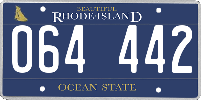 RI license plate 064442