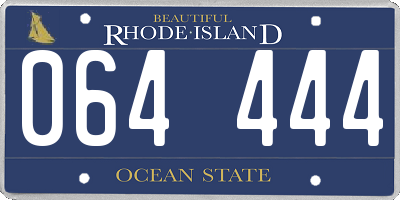 RI license plate 064444