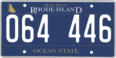 RI license plate 064446