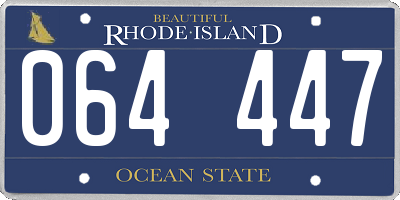 RI license plate 064447