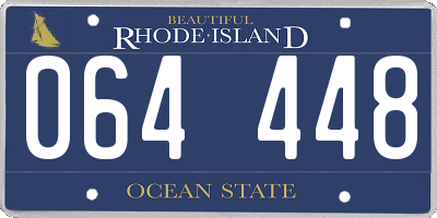 RI license plate 064448