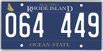 RI license plate 064449