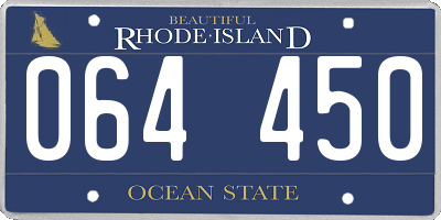 RI license plate 064450