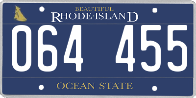 RI license plate 064455