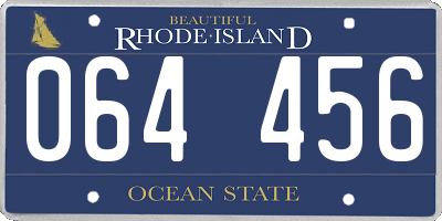 RI license plate 064456