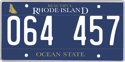 RI license plate 064457