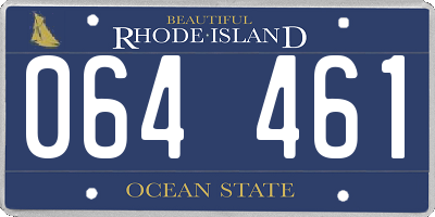 RI license plate 064461