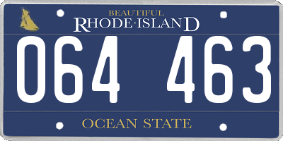 RI license plate 064463