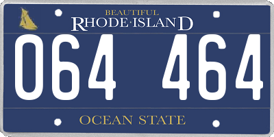 RI license plate 064464