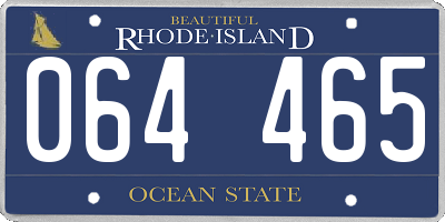 RI license plate 064465
