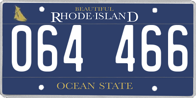 RI license plate 064466