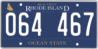 RI license plate 064467