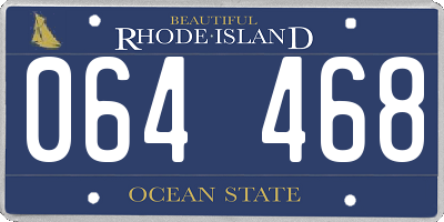 RI license plate 064468