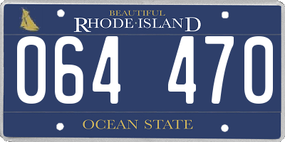 RI license plate 064470