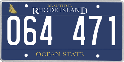 RI license plate 064471