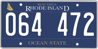 RI license plate 064472