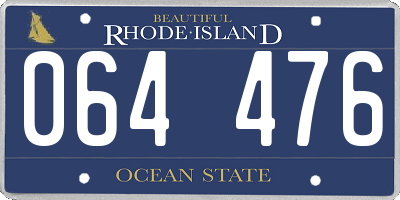 RI license plate 064476