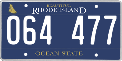 RI license plate 064477