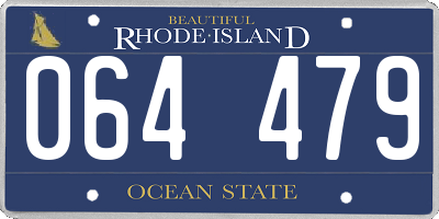 RI license plate 064479