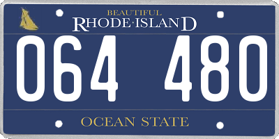 RI license plate 064480