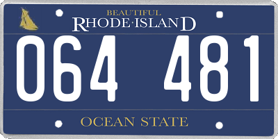 RI license plate 064481