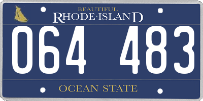 RI license plate 064483