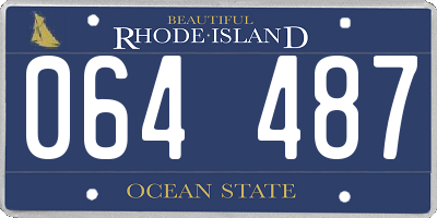 RI license plate 064487