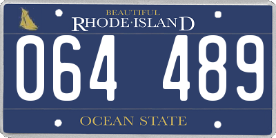 RI license plate 064489