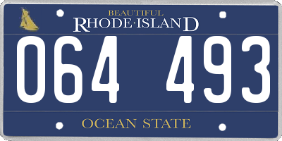 RI license plate 064493