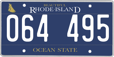 RI license plate 064495