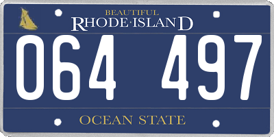 RI license plate 064497