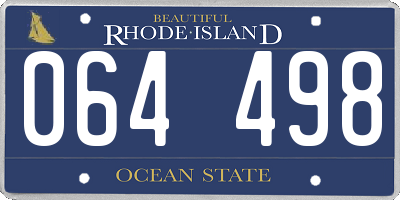 RI license plate 064498