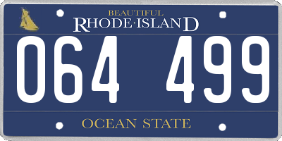 RI license plate 064499