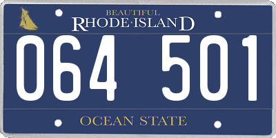 RI license plate 064501